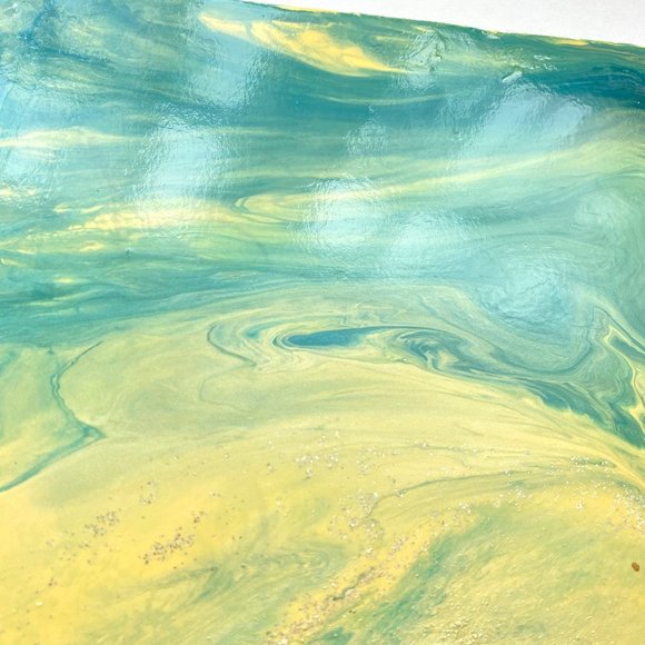 Ocean Breeze - Original Wall Art Mixed Media Painting 11"x14" Matted Decor - Picture 6 of 7